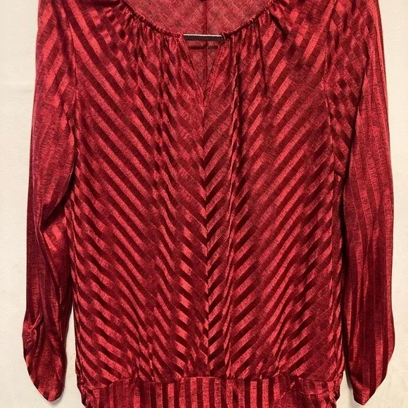 Apt. 9 red long sleeved women’s tunic blouse size medium - Picture 1 of 9